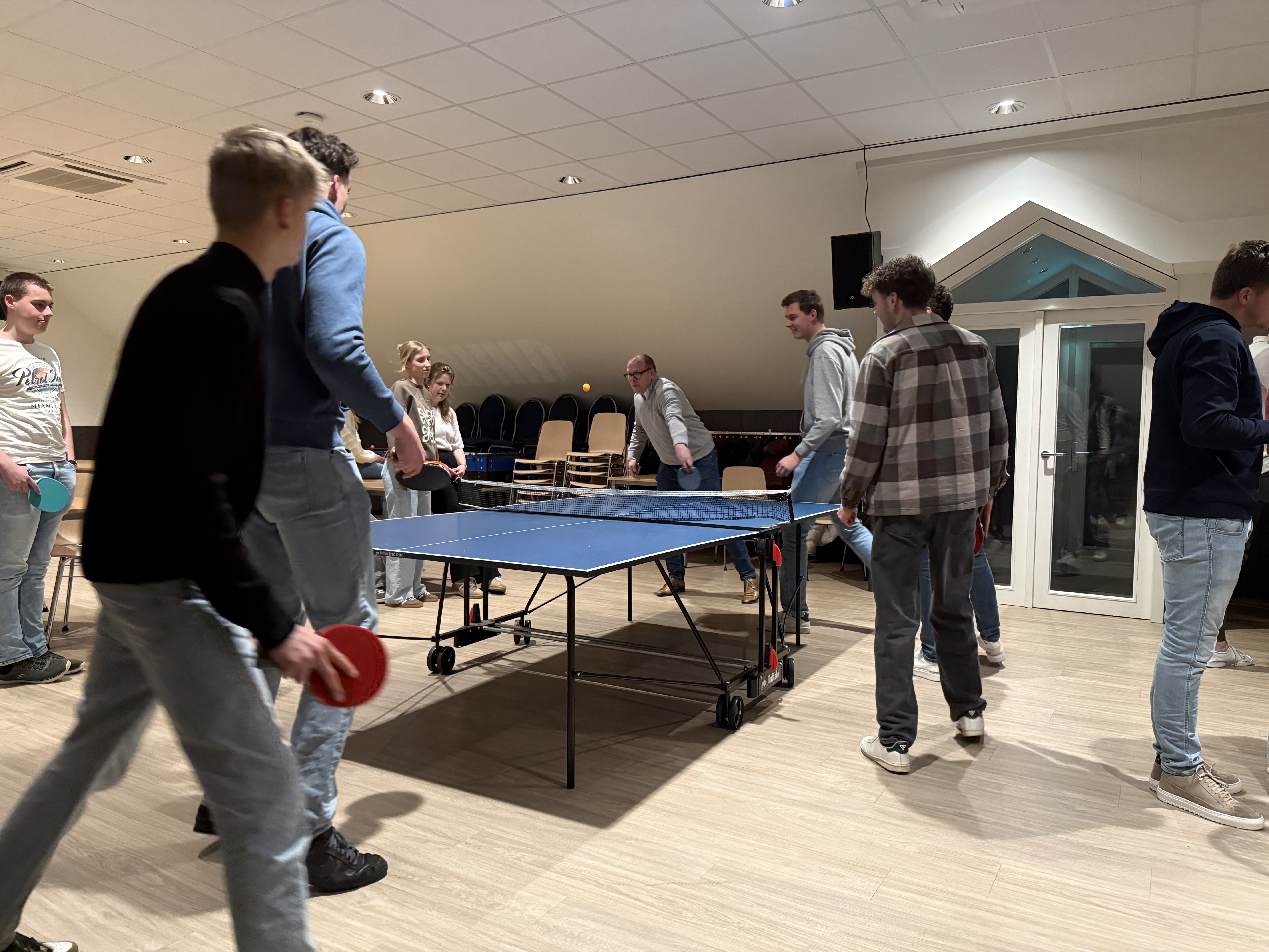 Tafeltennis in volle gang